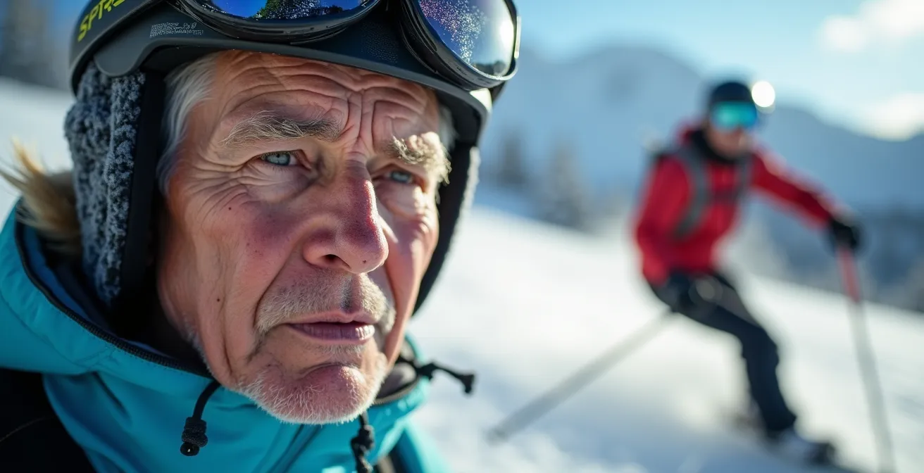 Skieurs montrant différents types d'efforts musculaires et cardio entre ski alpin et nordique