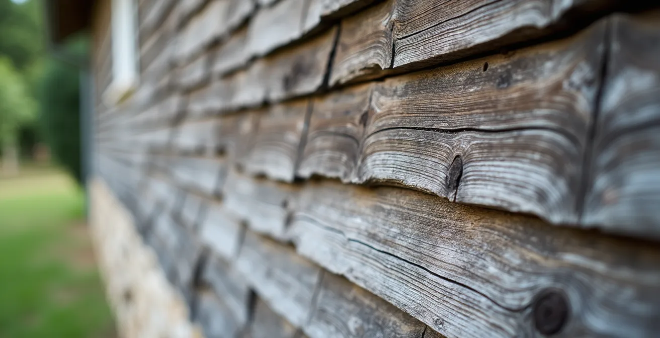 Détail architectural d'une ferme comtoise rénovée avec bardage épicéa